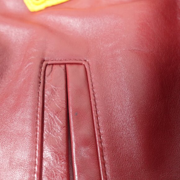 Vintage 1991 QUEEN'S UNIVERSITY Leather Varsity Jacket Men's 38 Made in Canada - Picture 8 of 13